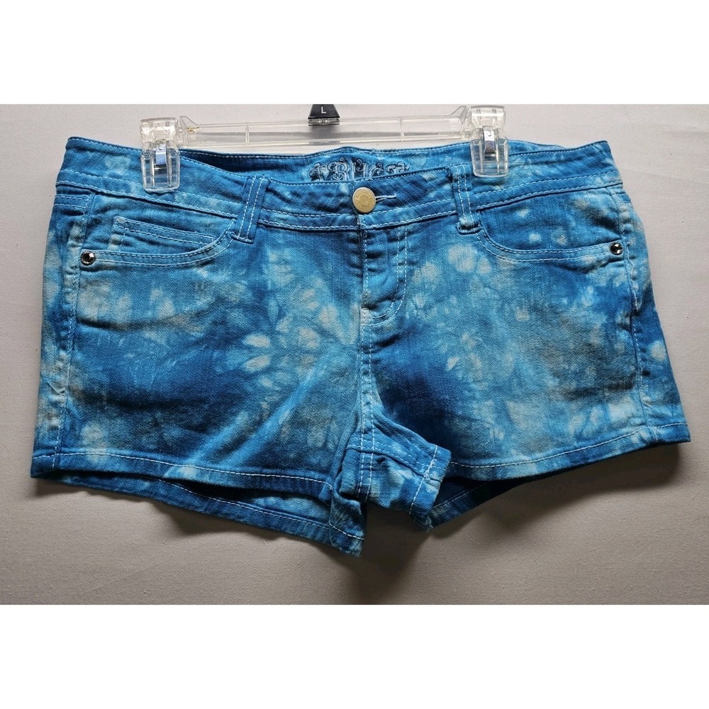 Truce Blue Tie Dye Denim Shorts
